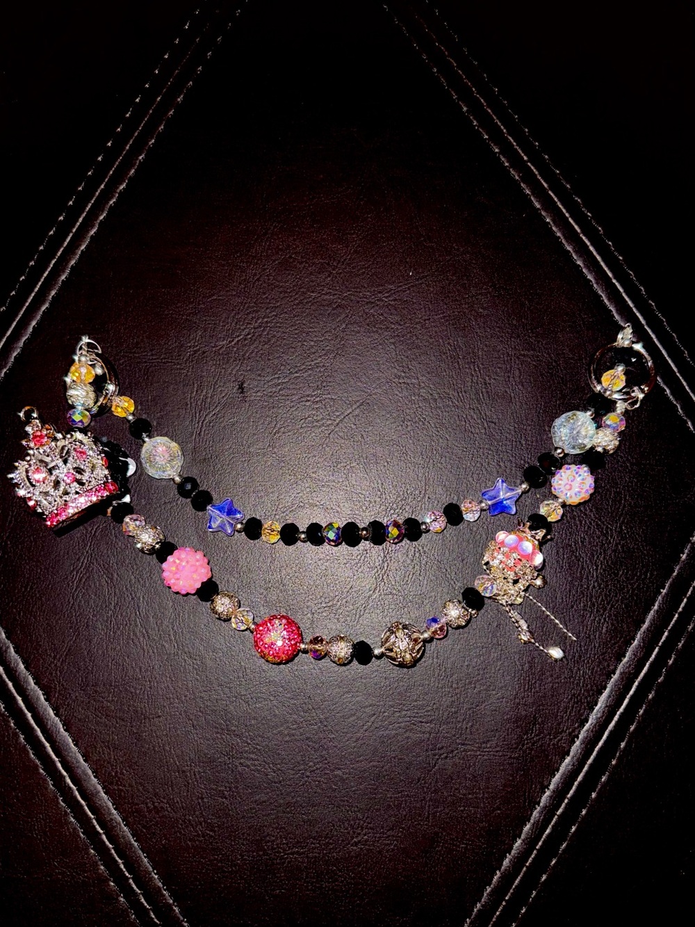 Beautiful crown charm for purses, totes, keychains, or phones